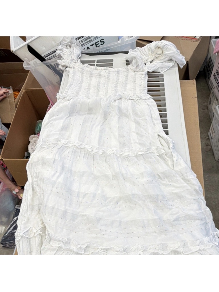 Pq Swim White Ruffle-Trim Victoria Dress